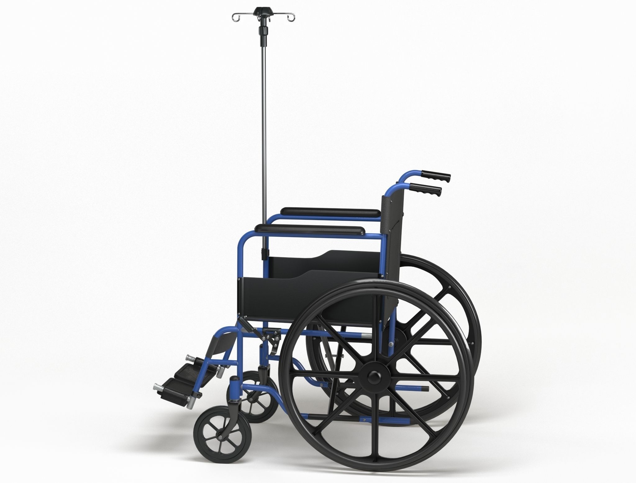 Wheel Chair  Low-poly 3D model_12
