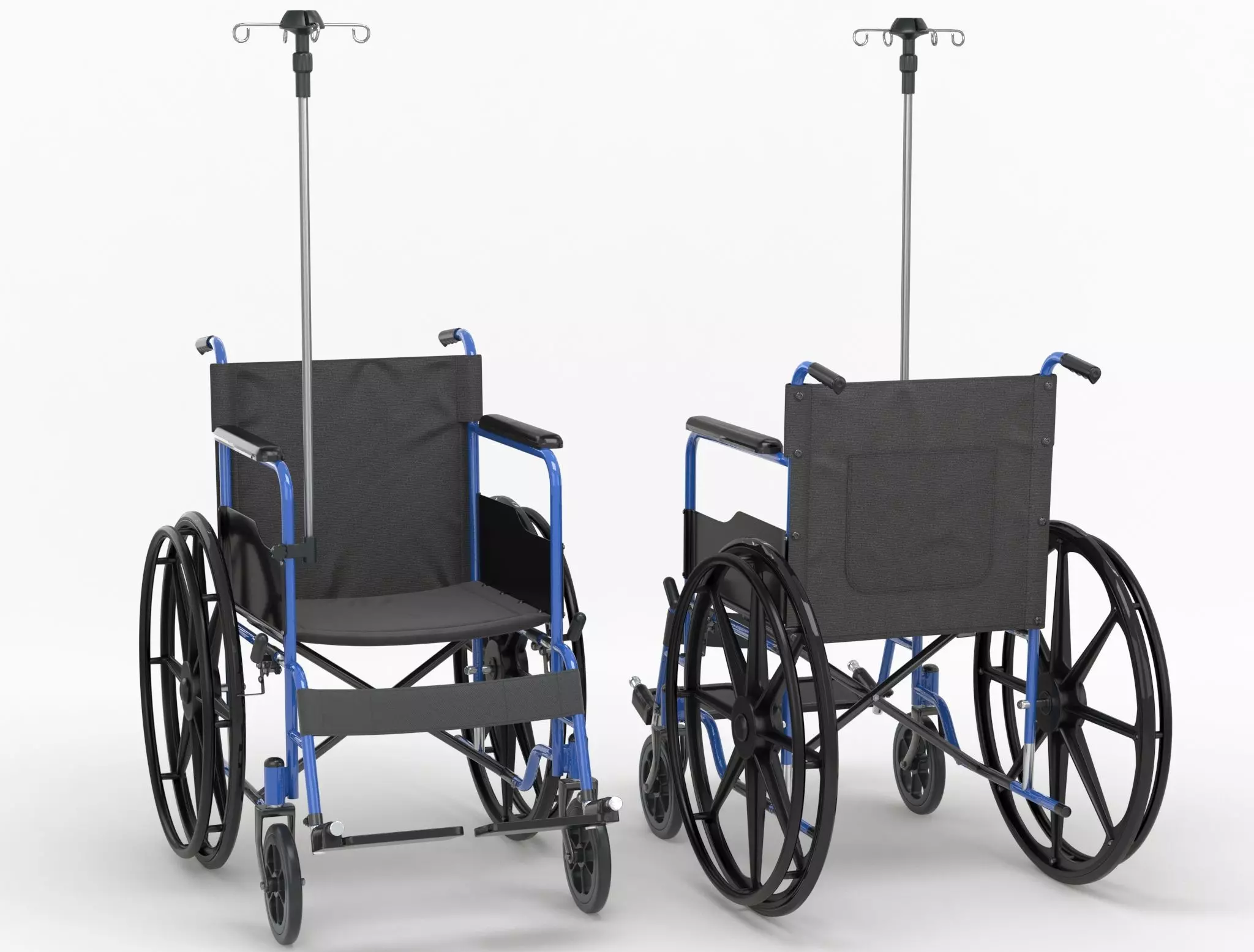 Wheel Chair  Low-poly 3D model_0