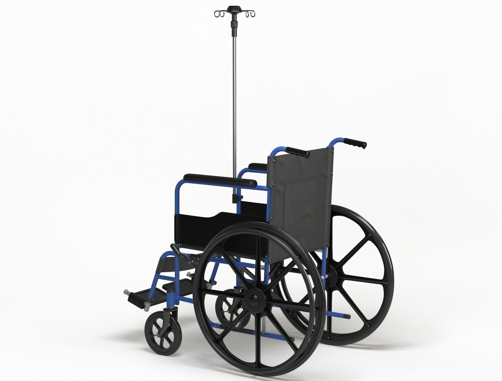 Wheel Chair  Low-poly 3D model_11