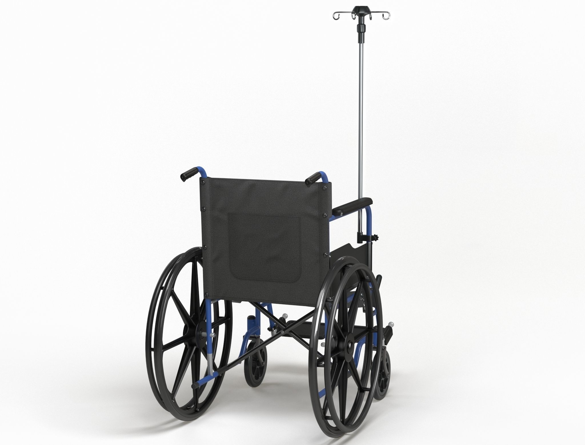 Wheel Chair  Low-poly 3D model_8