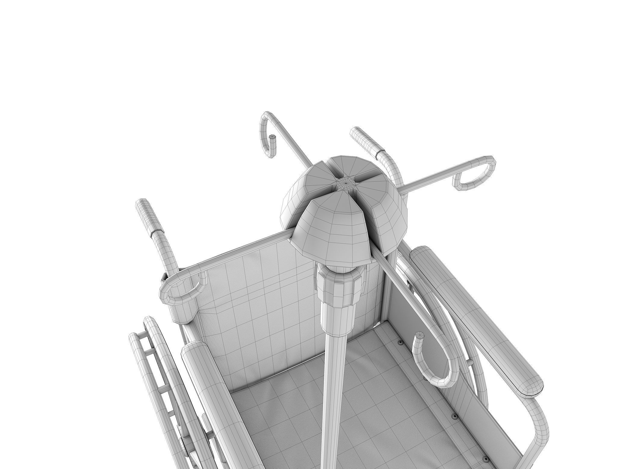 Wheel Chair  Low-poly 3D model_27