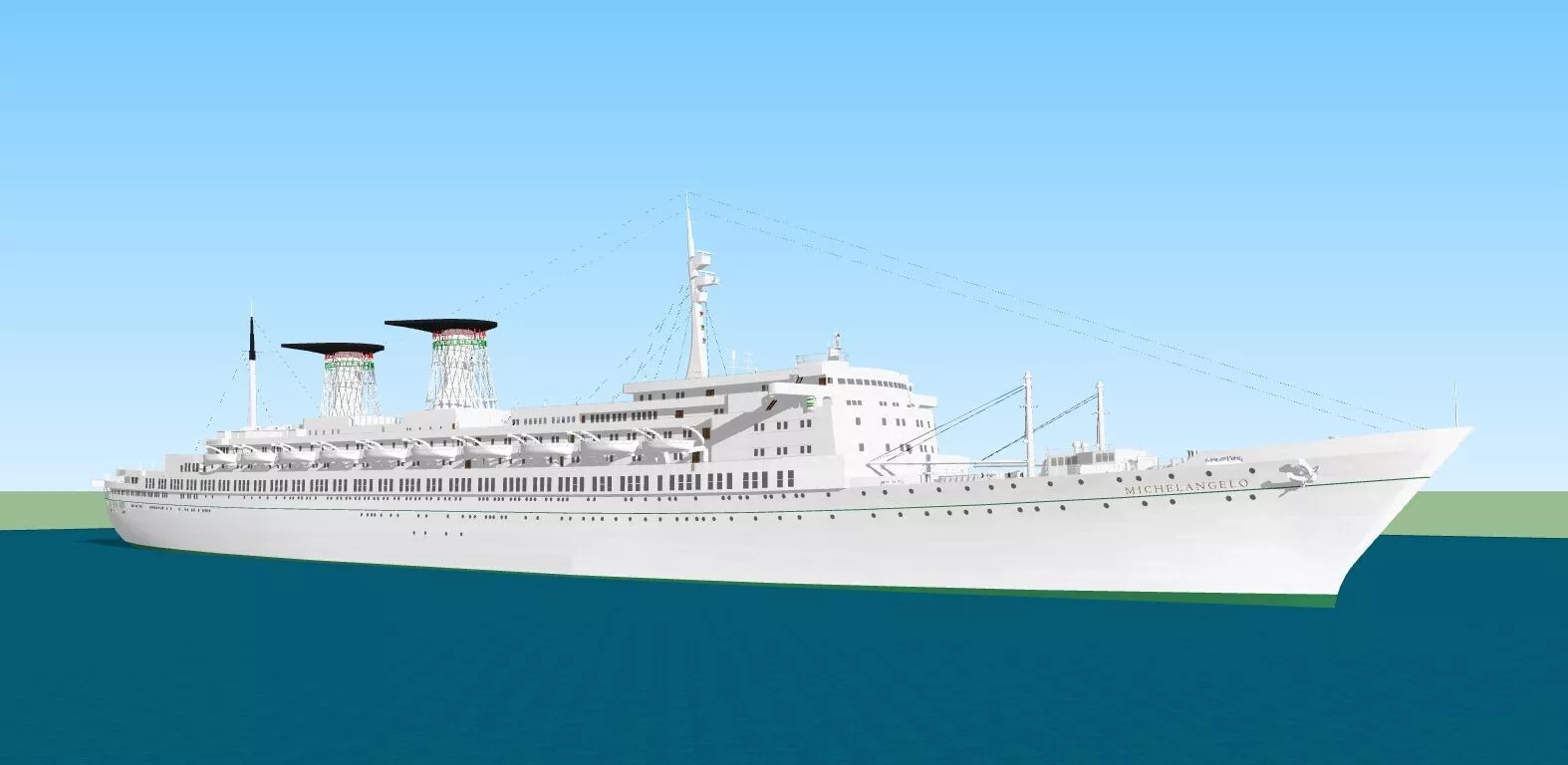 SS Michelangelo Low-poly 3D model