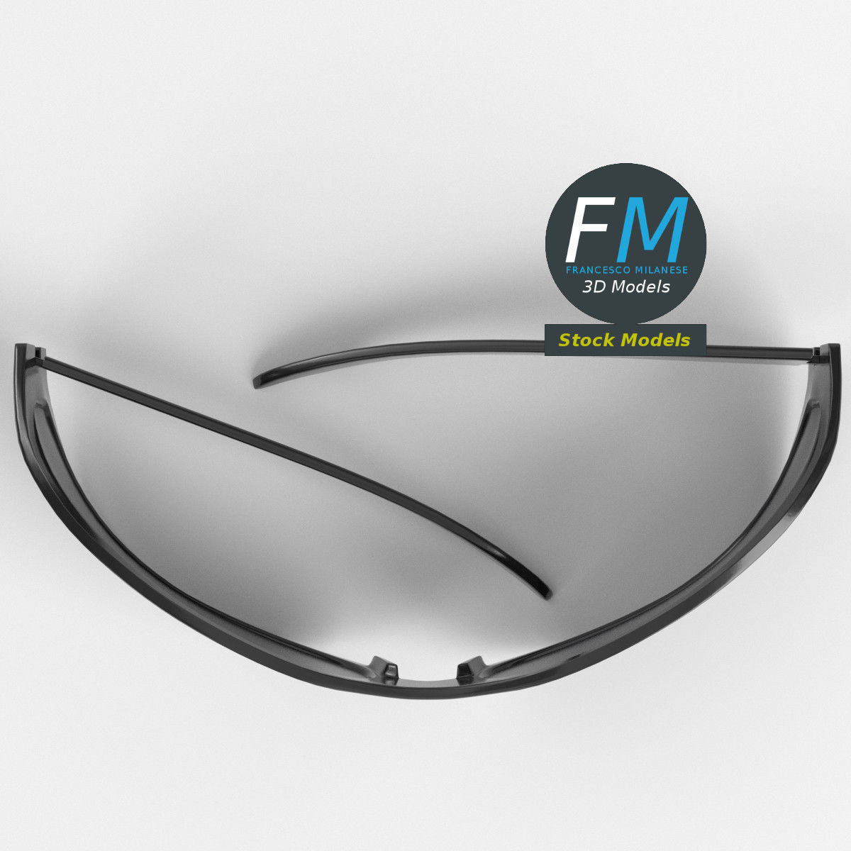 Sunglasses wrap around 3D model_6