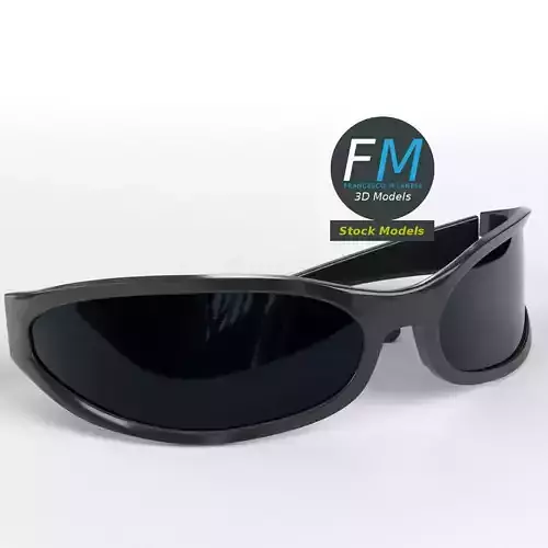 Sunglasses wrap around 3D model Sunglasses wrap around 3D model