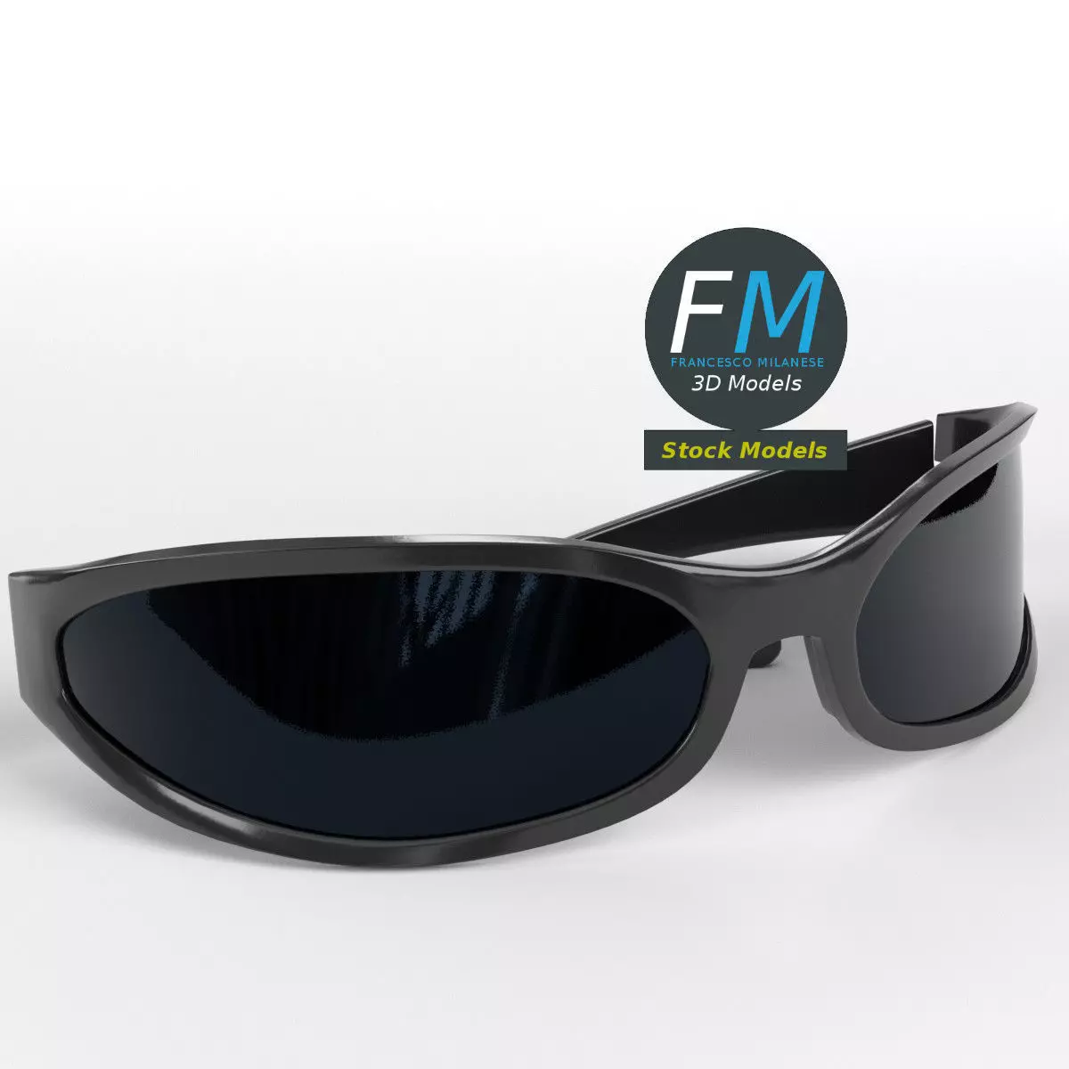 Sunglasses wrap around 3D model_0