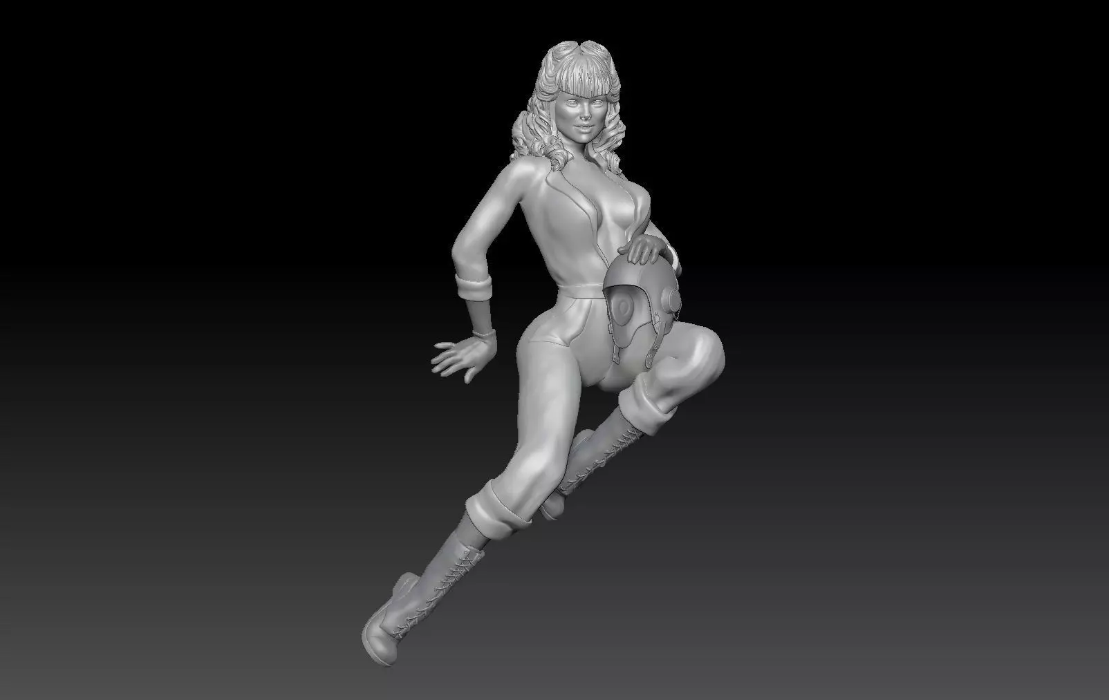 PIN UP AIR FORCE GIRL 1 3D print model_0