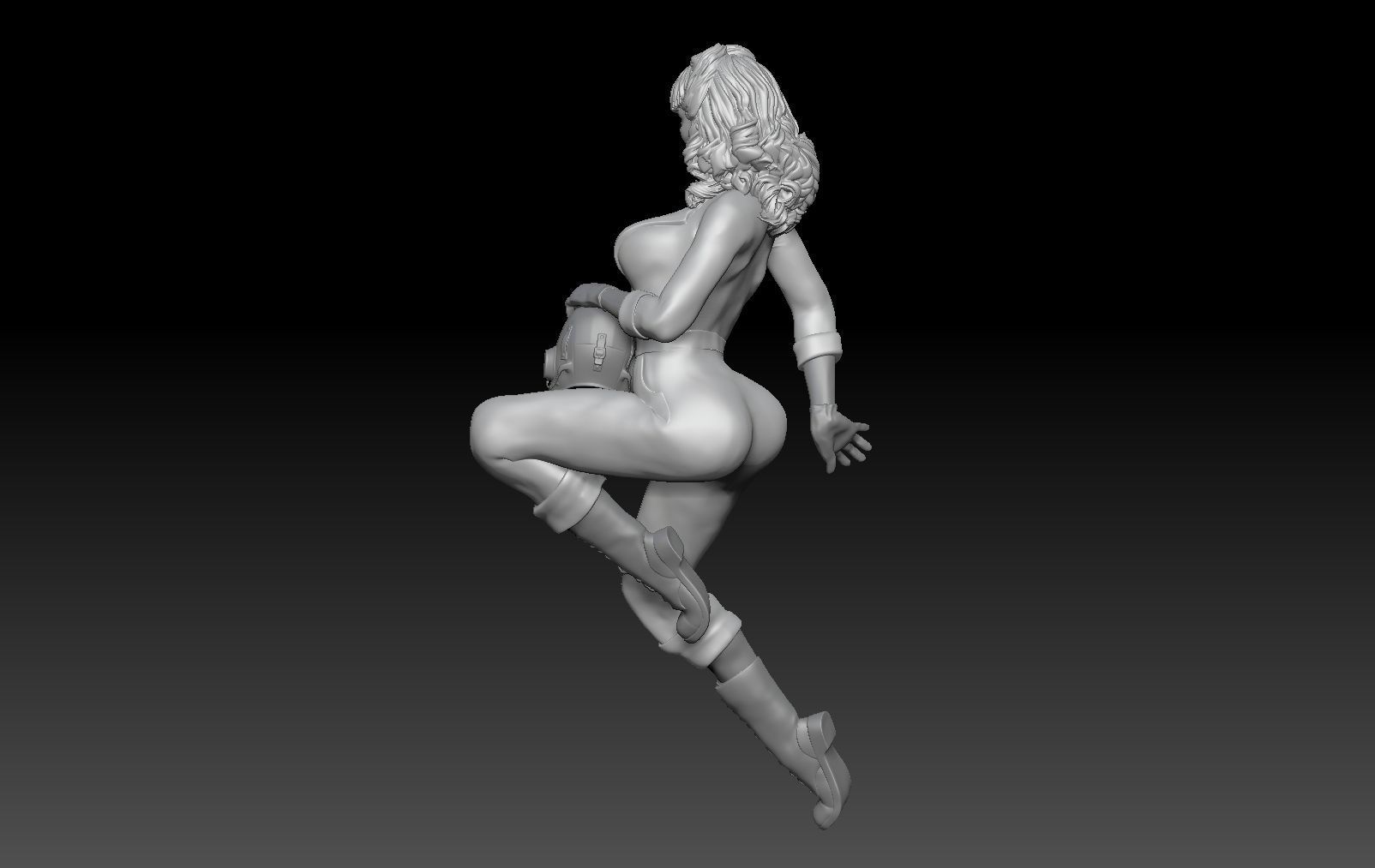 PIN UP AIR FORCE GIRL 1 3D print model_2