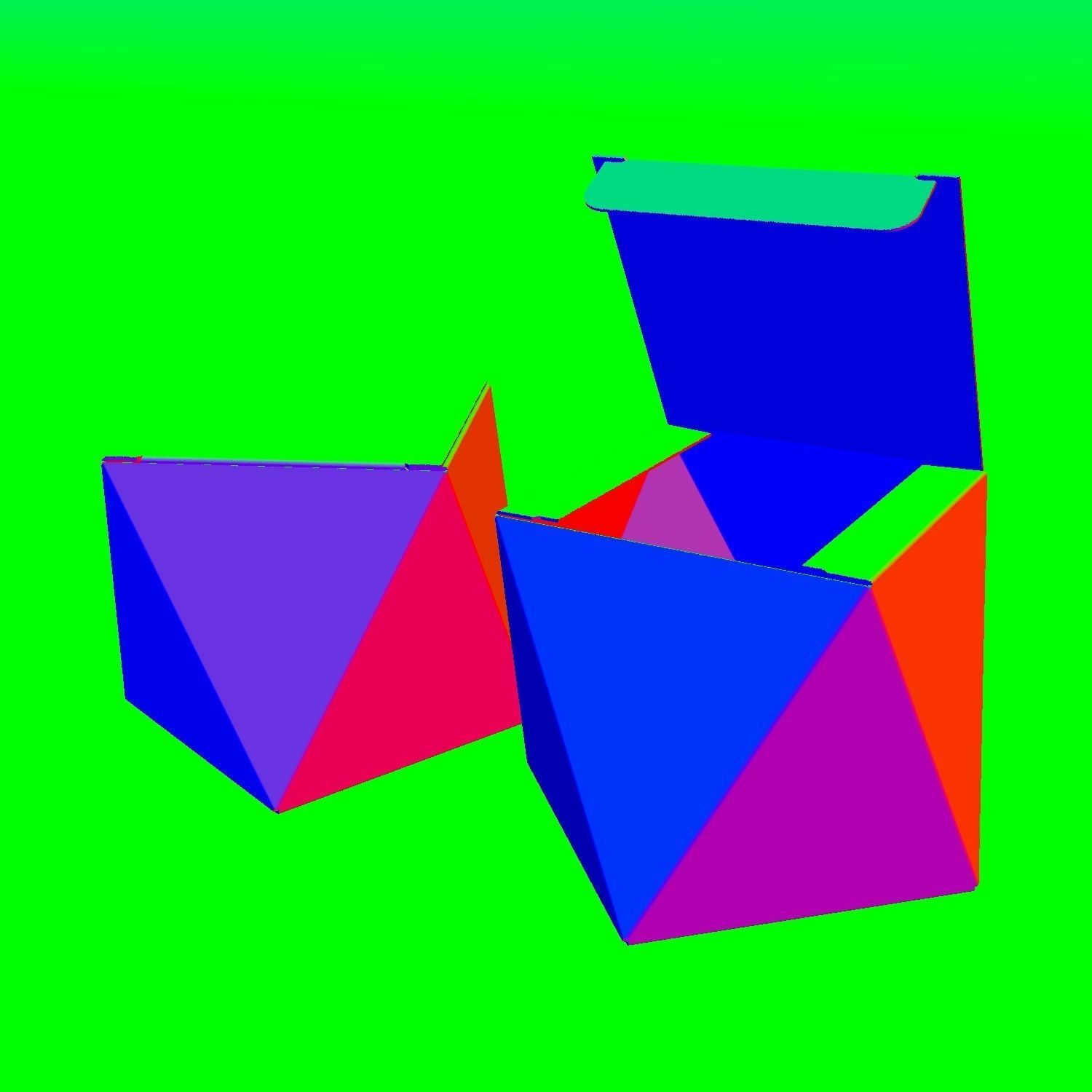 Angled Side Box - Package 3D model 3D model_14