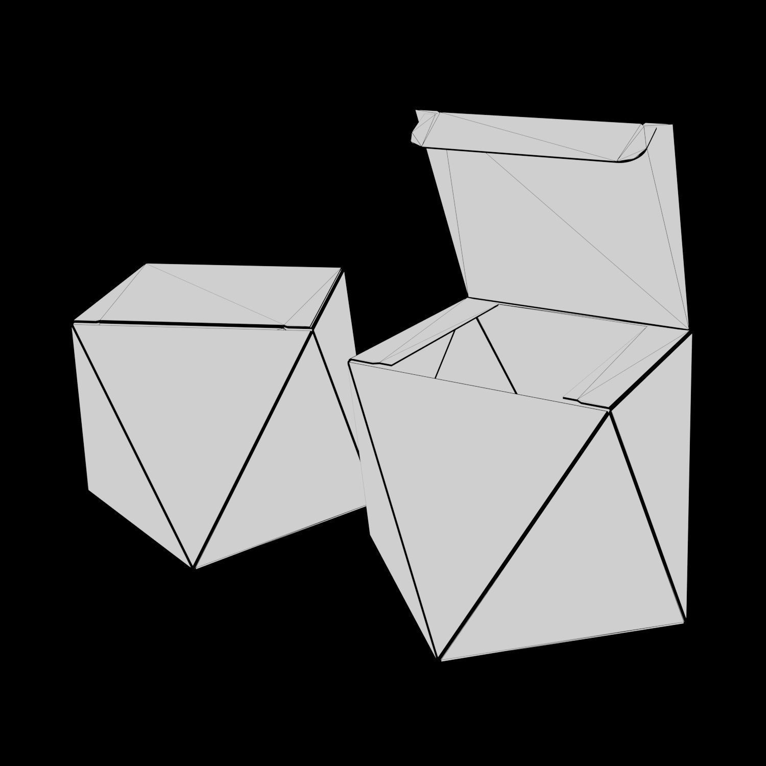 Angled Side Box - Package 3D model 3D model_8