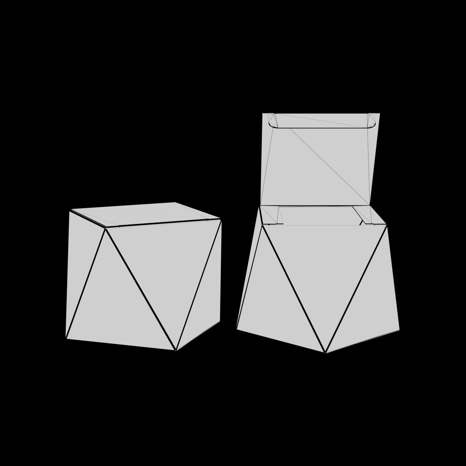 Angled Side Box - Package 3D model 3D model_5
