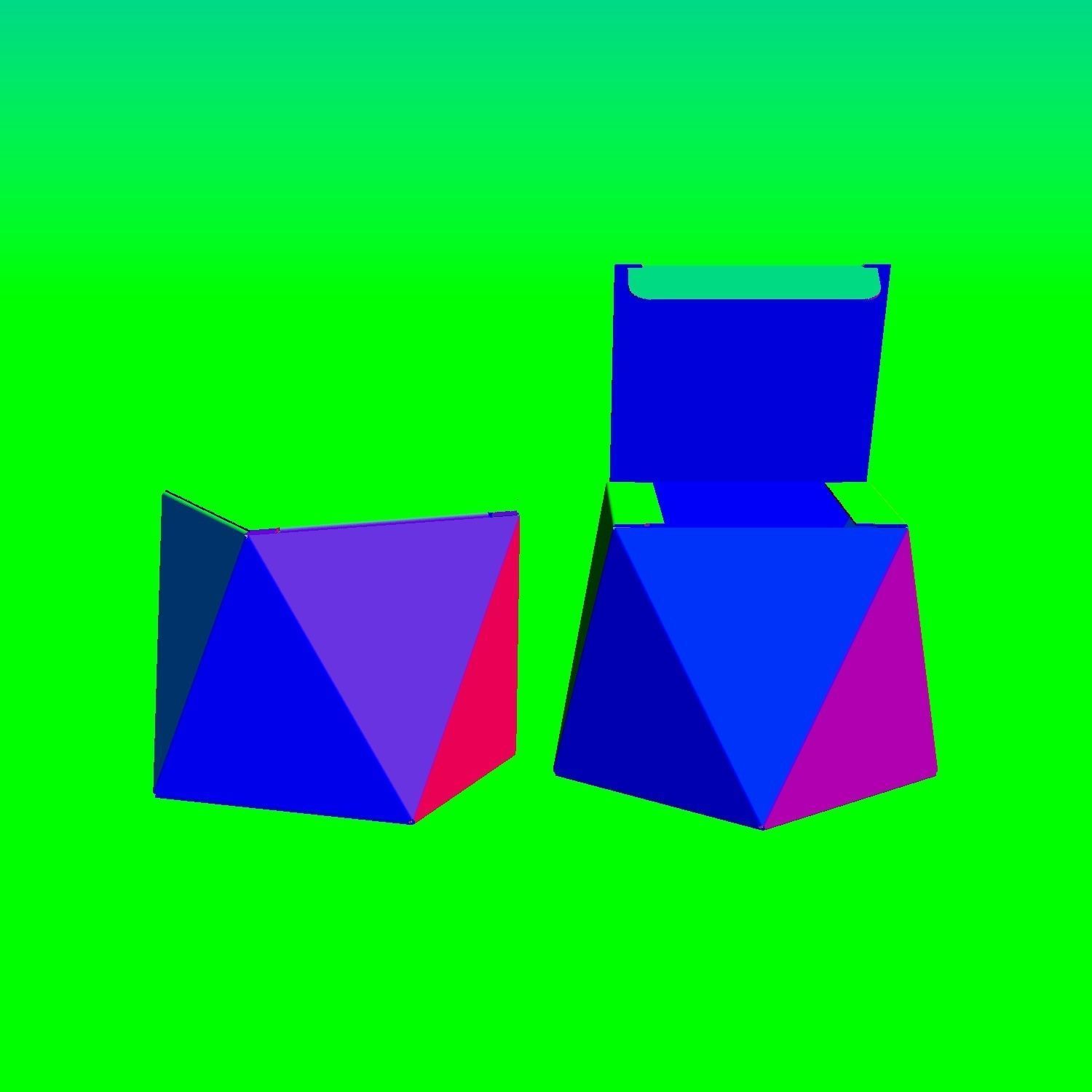 Angled Side Box - Package 3D model 3D model_10