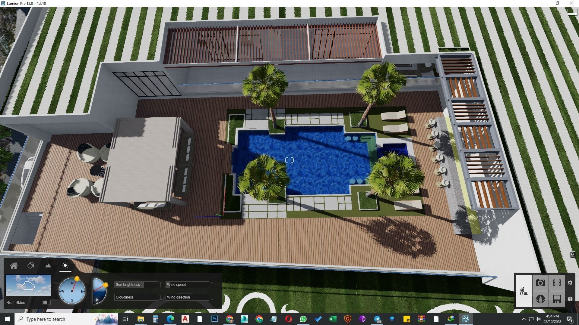 building exterior with garden landscape 3D model_26