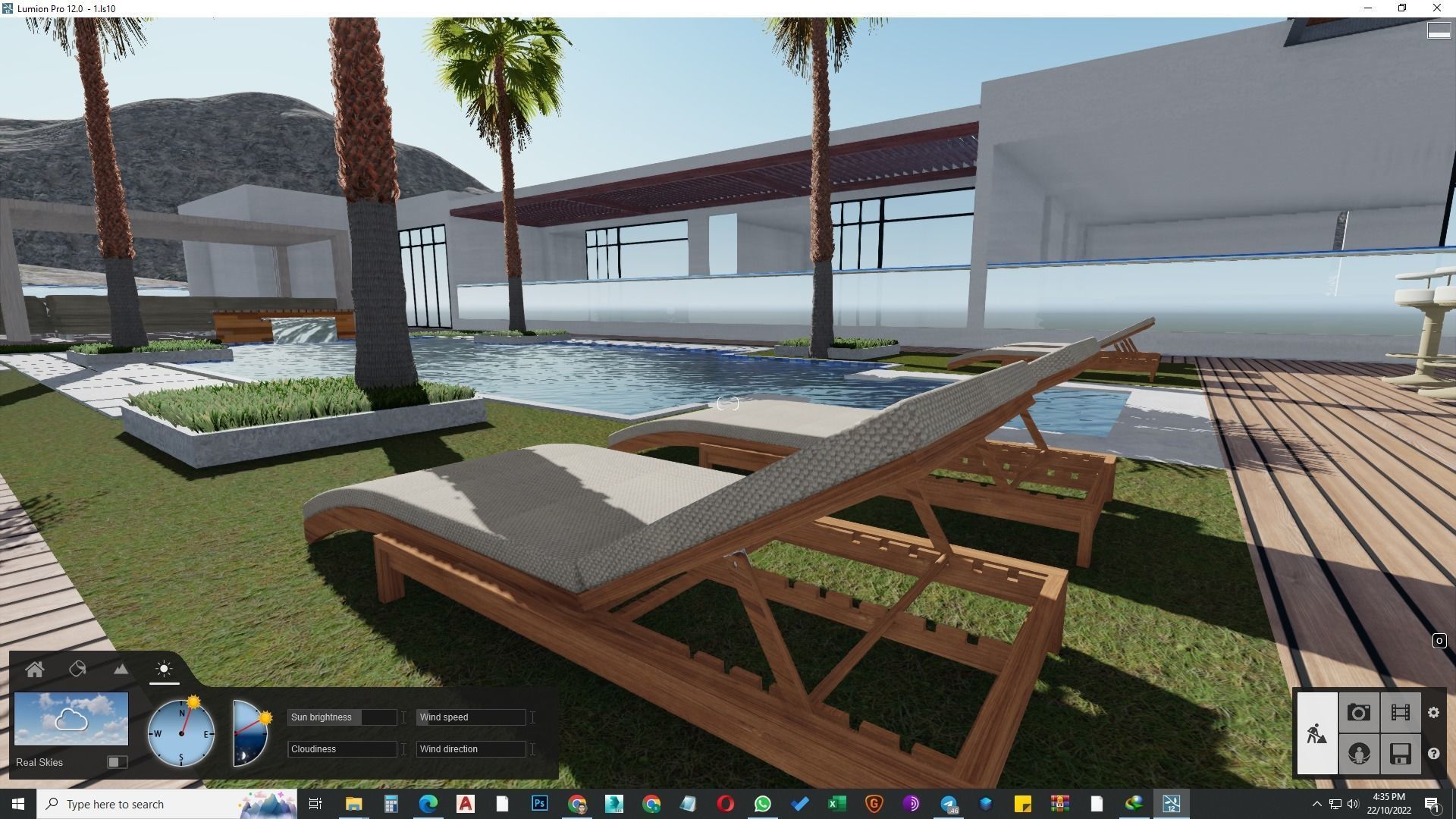 building exterior with garden landscape 3D model_33