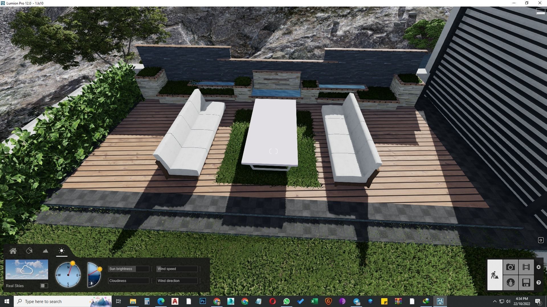 building exterior with garden landscape 3D model_28