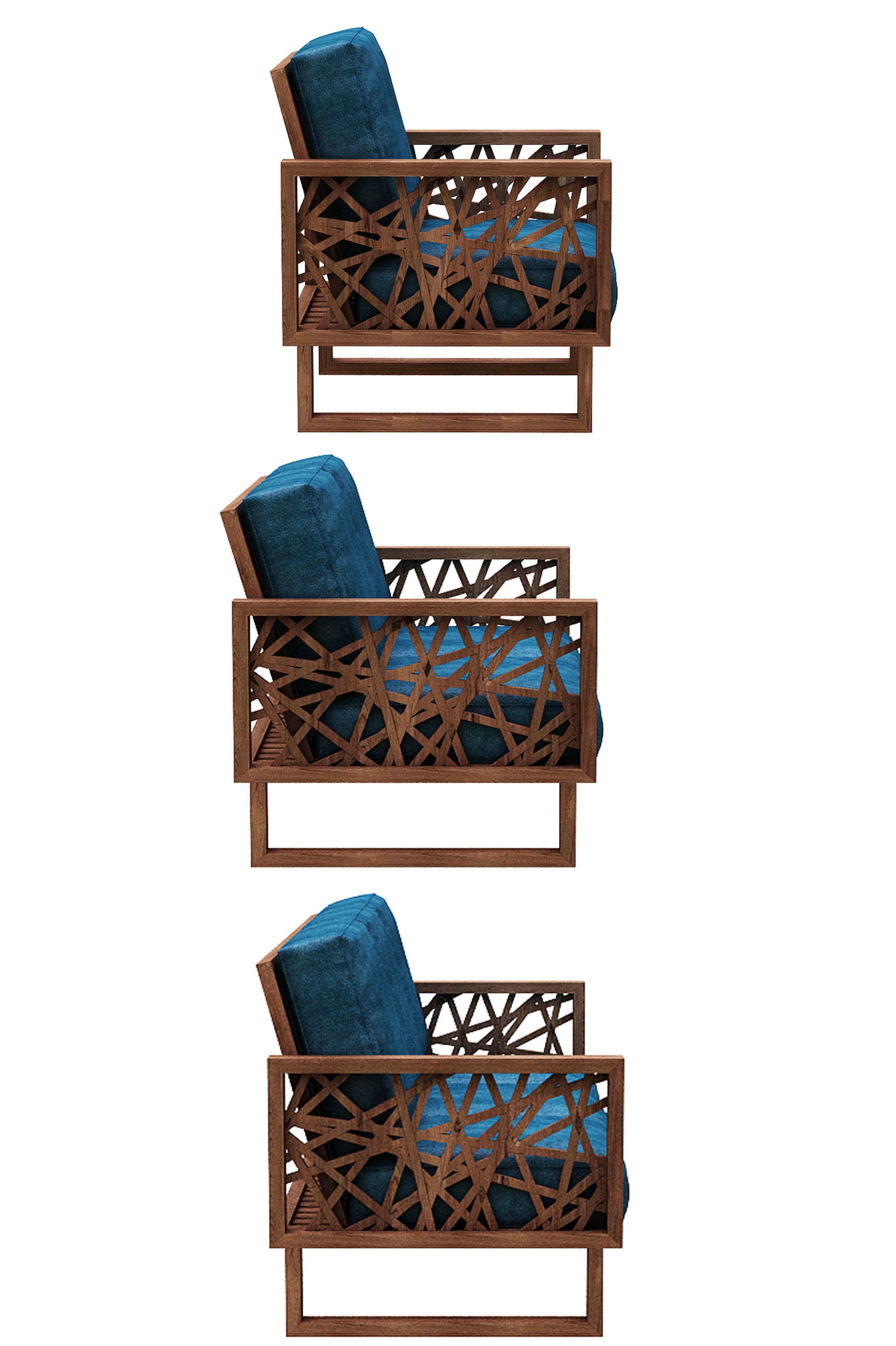 Sofa Colection 08 Low-poly 3D model_3