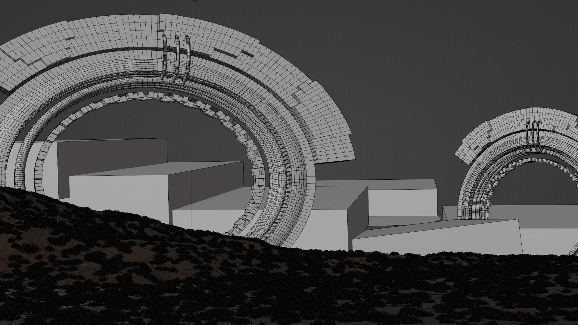 Realistic 3d scifi landscape model with environment 3D model_3