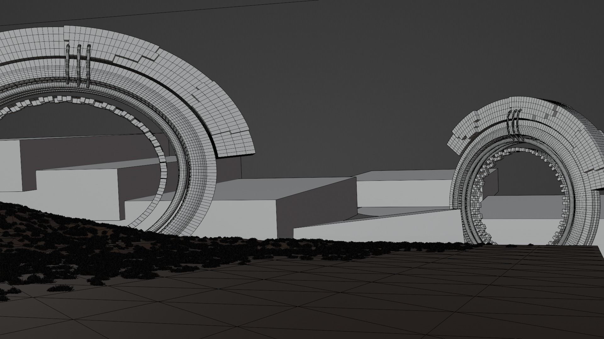 Realistic 3d scifi landscape model with environment 3D model_4