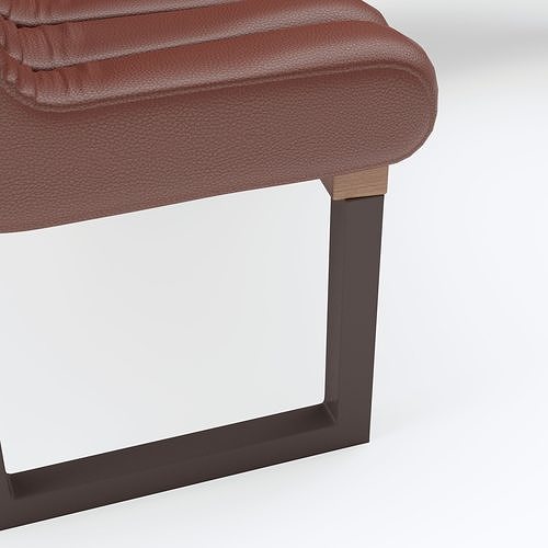 Curved Banquette Seating in Different sizes 3D model 7