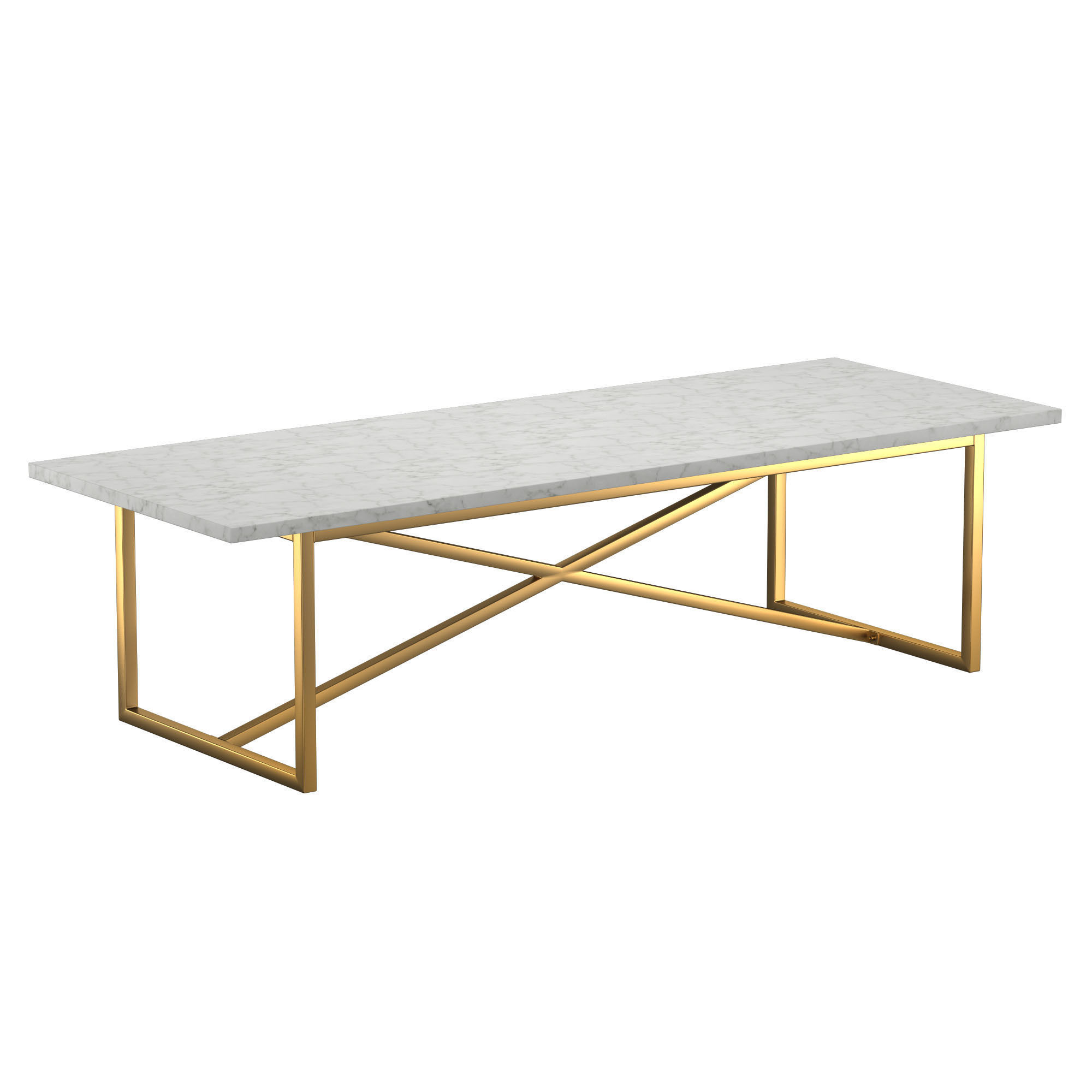 TORANO MARBLE RECTANGULAR DINING TABLE 3D model_1