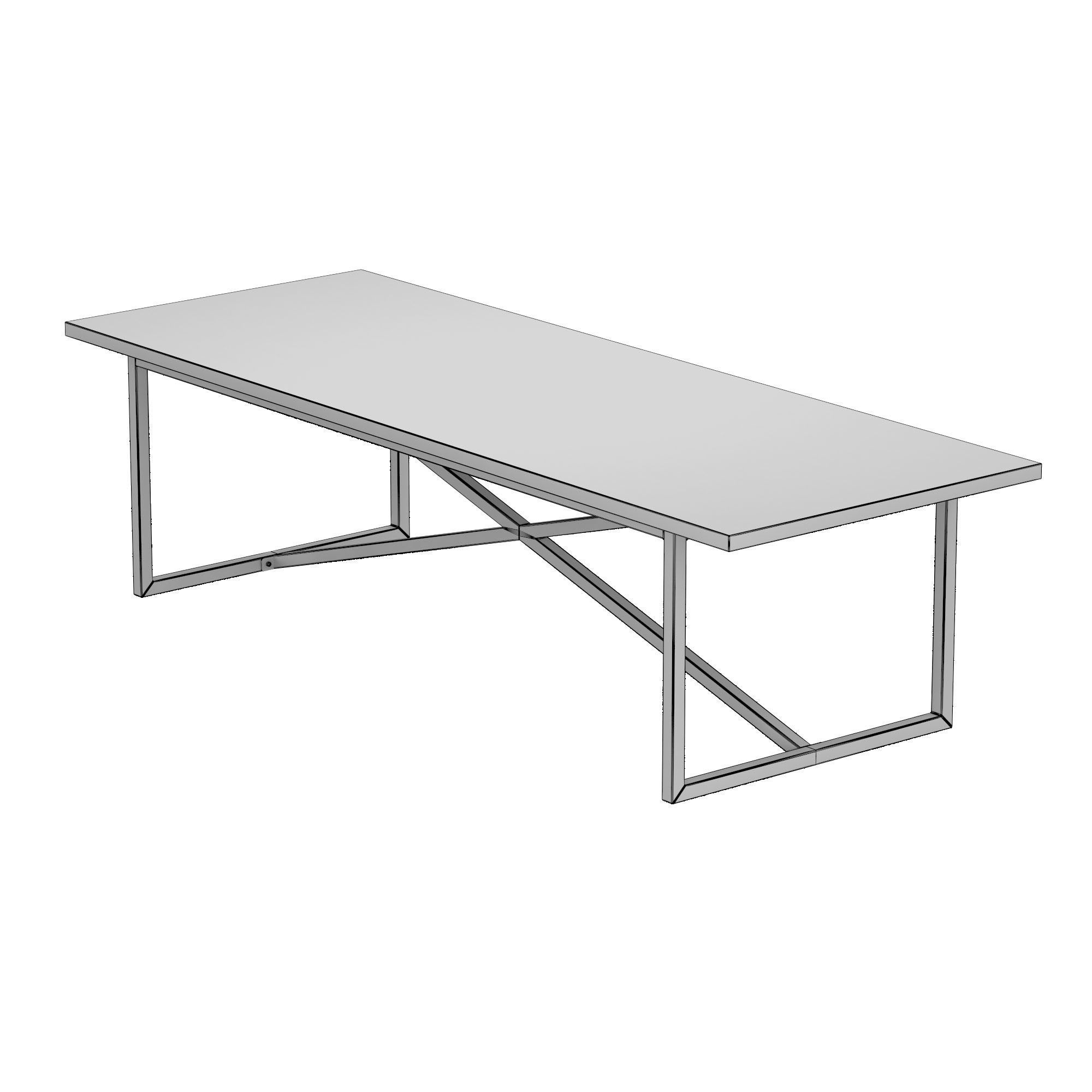 TORANO MARBLE RECTANGULAR DINING TABLE 3D model_7