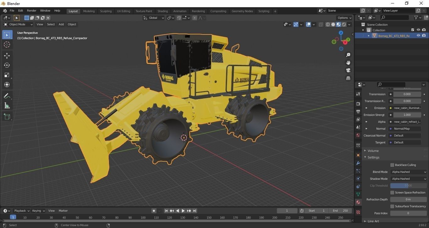 Bomag BC 473 RB5 Refuse Compactor 3D model_45