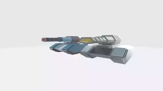 Free low poly sci-fi tank 