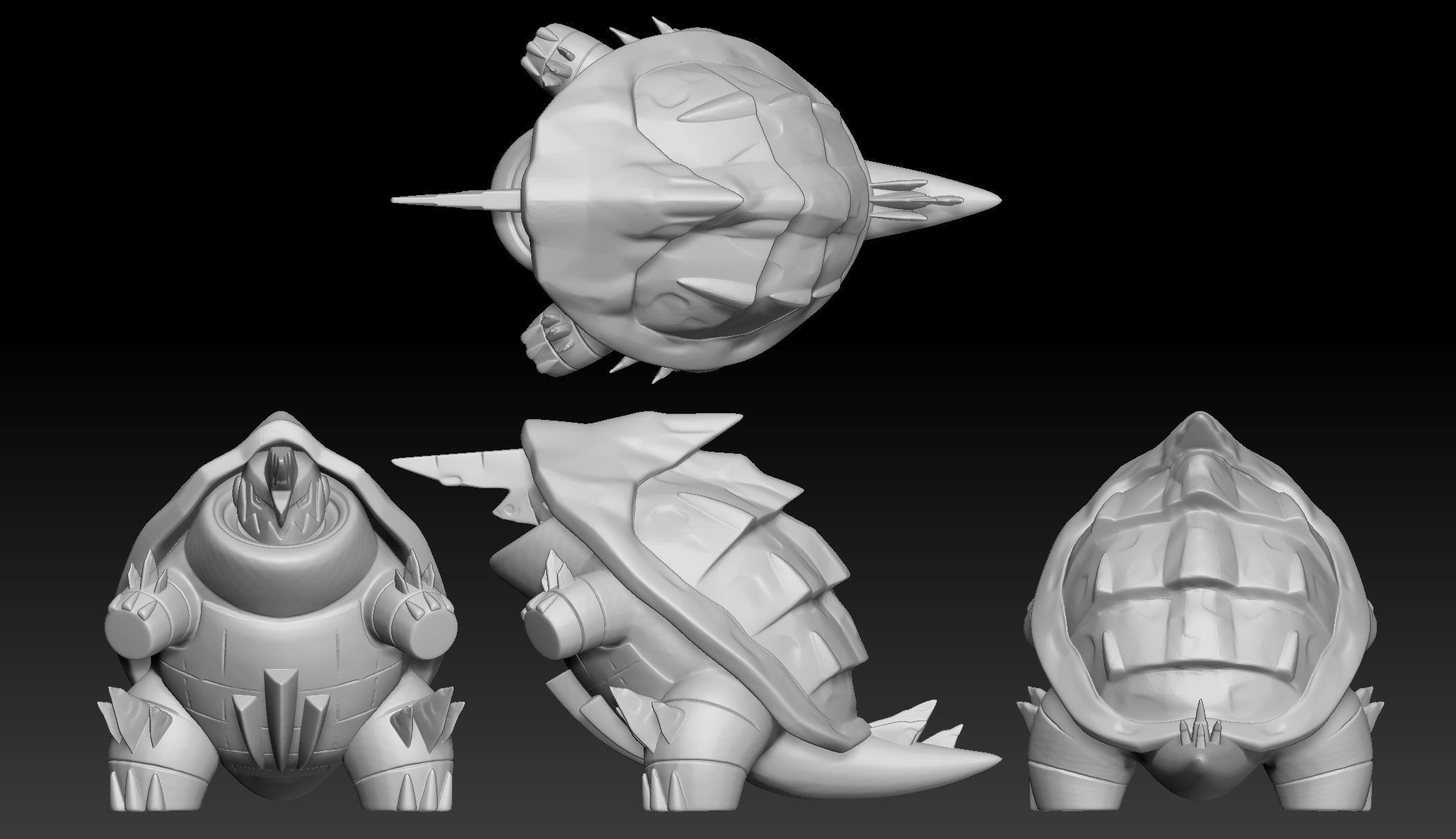 Pokemon Gigantamax Drednaw 3D print model_1