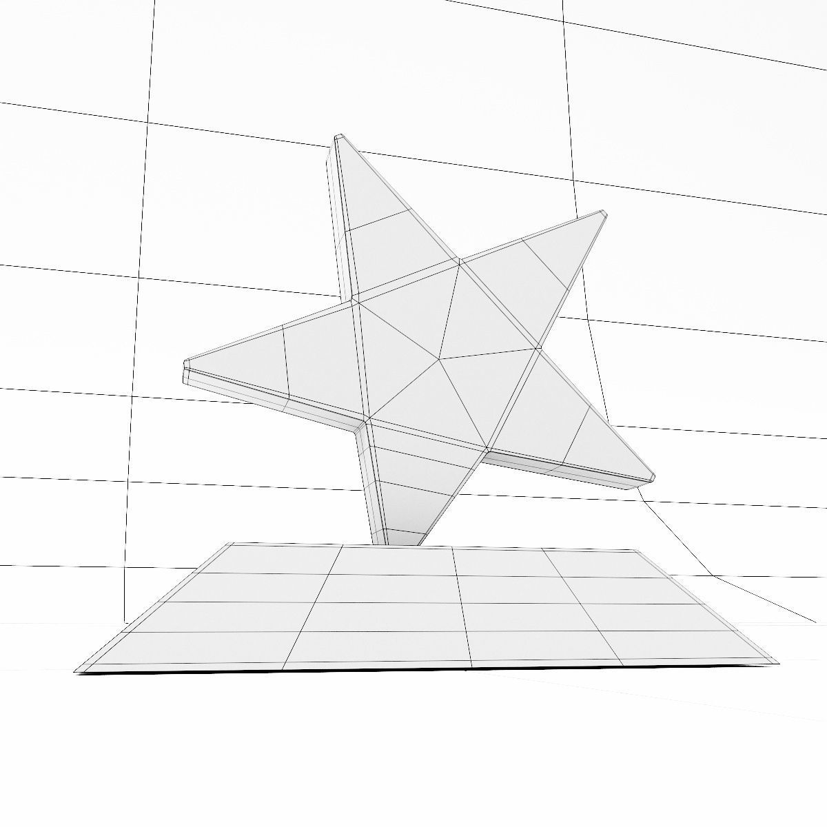 Star trophy award 3dmodel   Low-poly 3D model_6