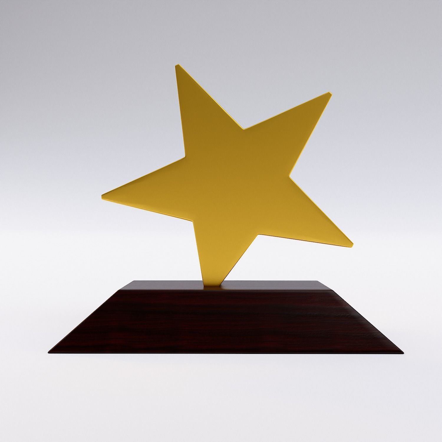 Star trophy award 3dmodel   Low-poly 3D model_1