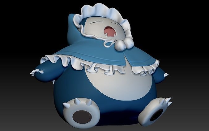 Pokemon Unite Snorlax Bedtime Style 3D print model