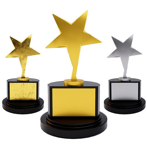 Star trophy award 3dmodel   Low-poly 3D model