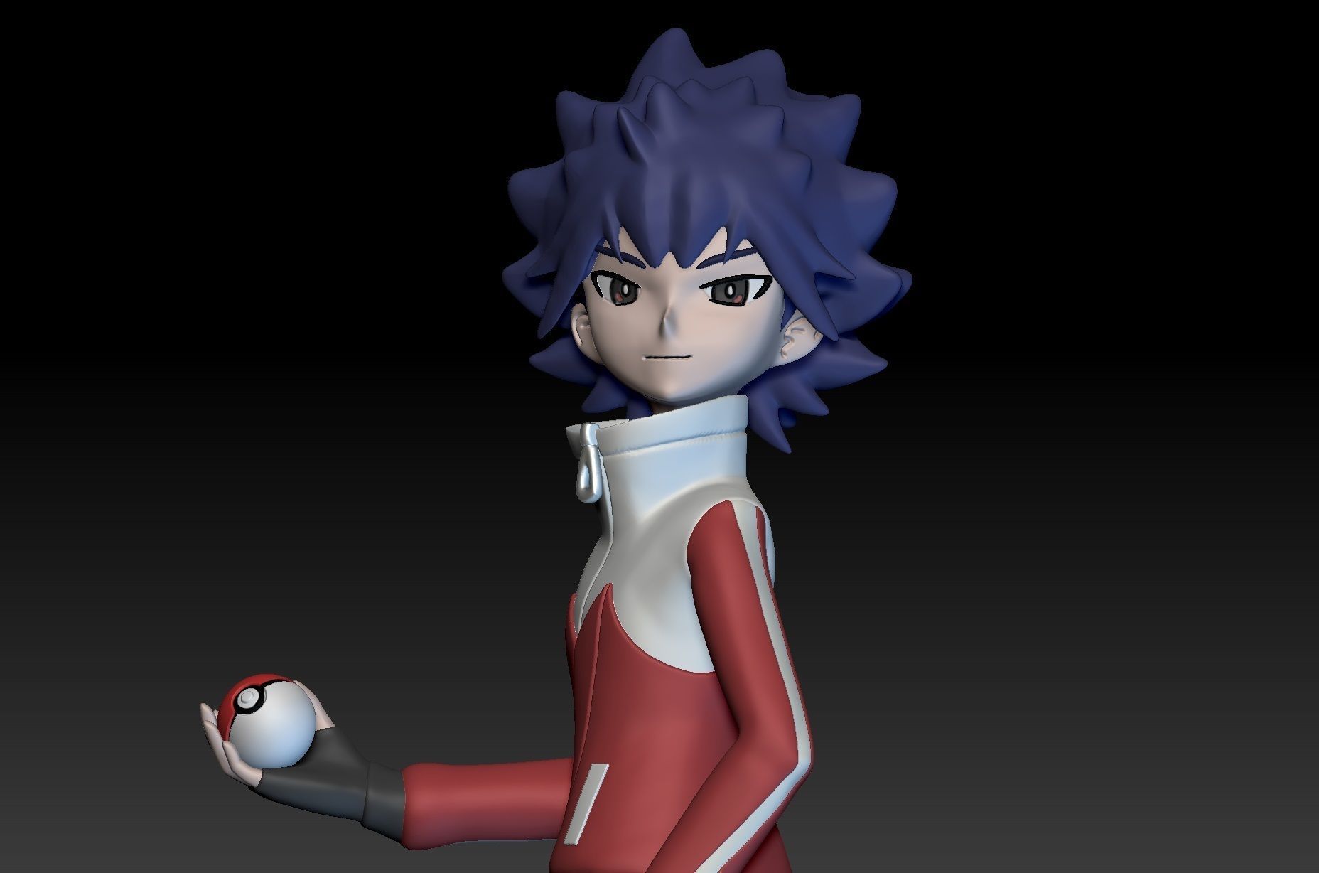 Pokemon Unova Trainer Hugh 3D print model_1