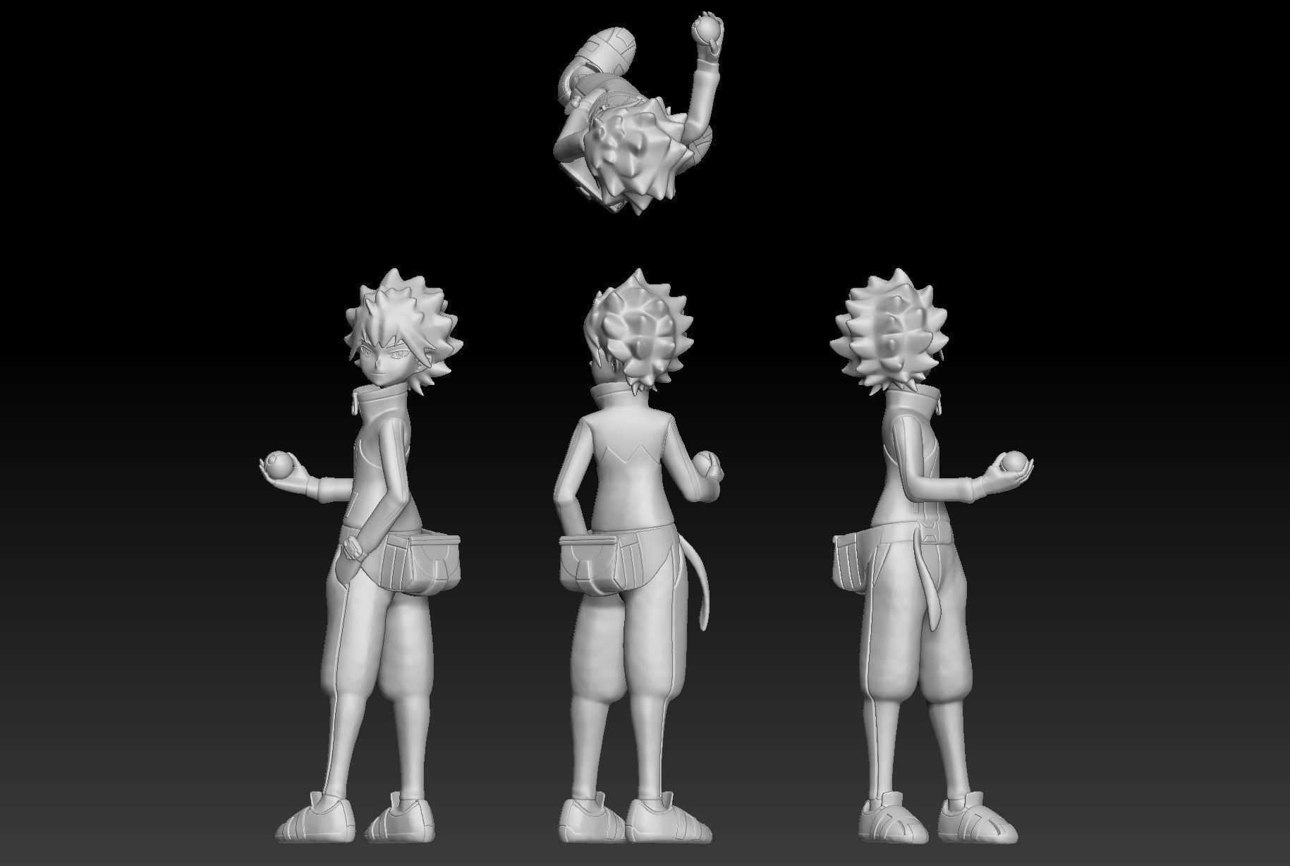 Pokemon Unova Trainer Hugh 3D print model_2