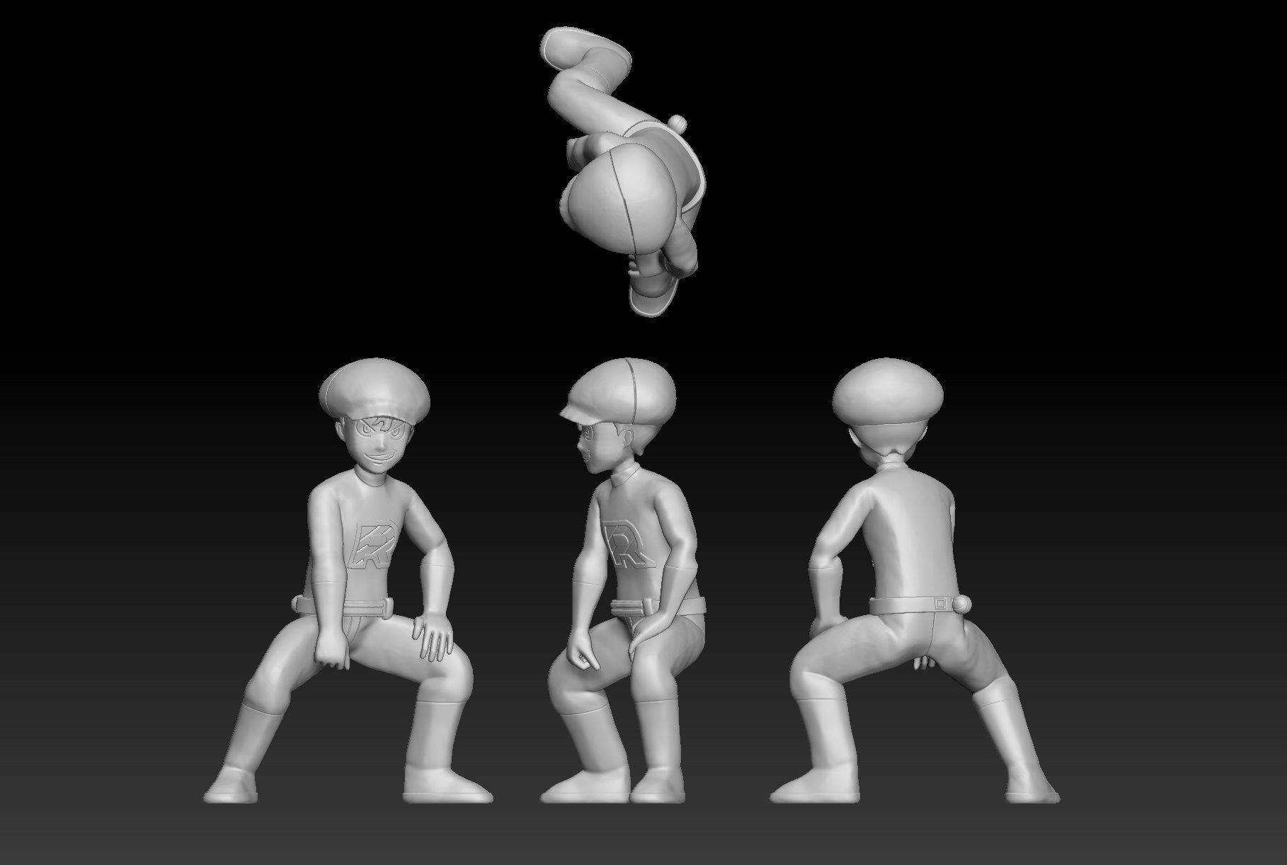 Pokemon Rainbow Rocket Grunt 3D print model_1