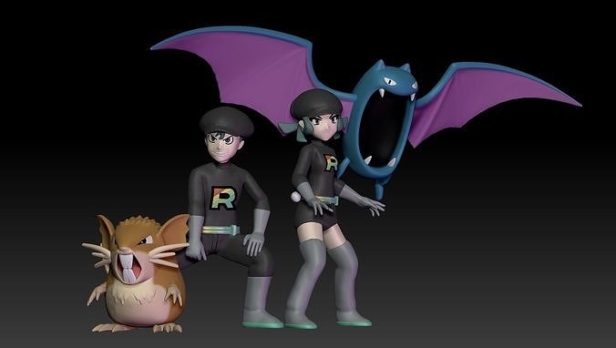 Pokemon Rainbow Rocket Grunt 3D print model