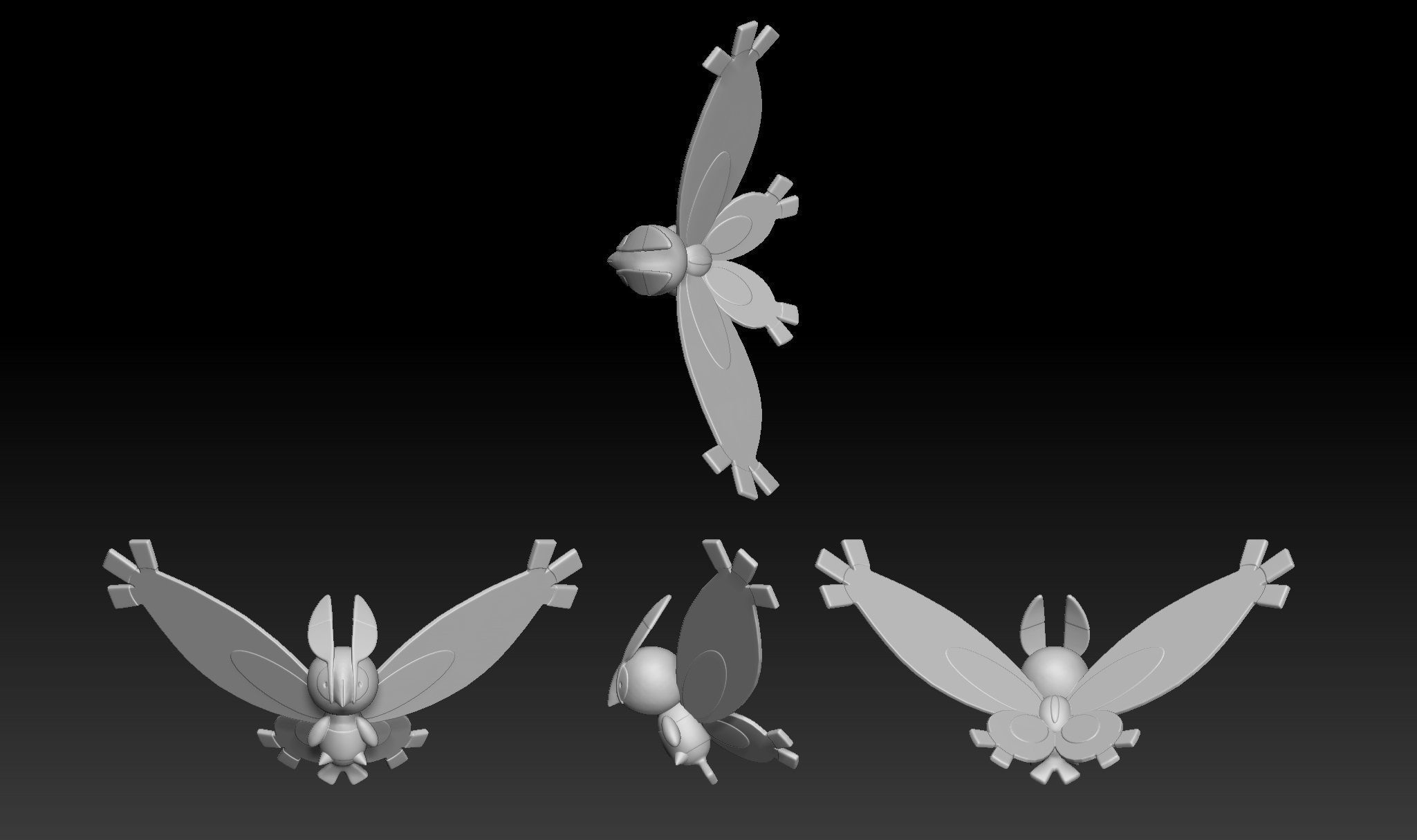 Pokemon Burmy Wormadam Mothim 3D print model_4