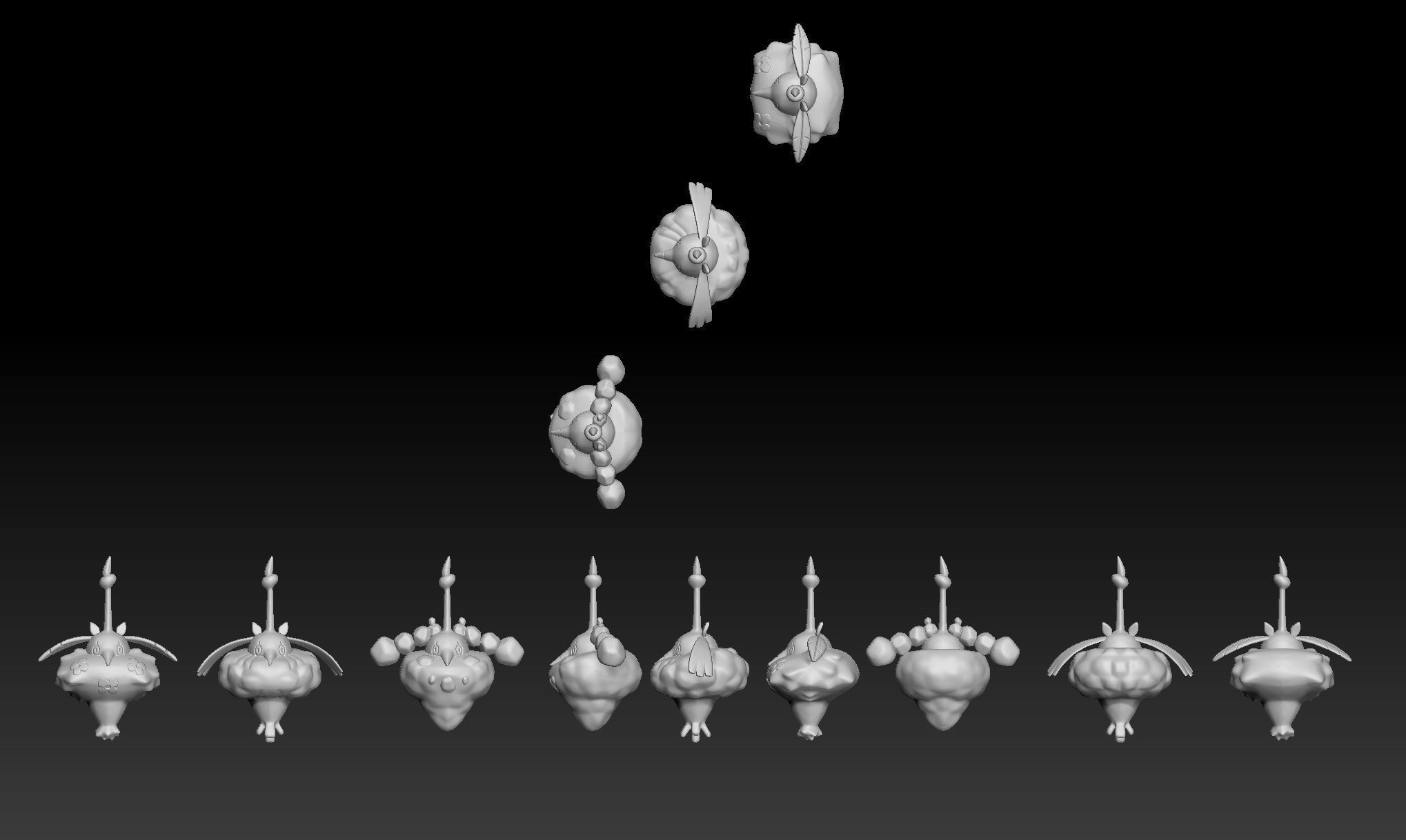 Pokemon Burmy Wormadam Mothim 3D print model_3