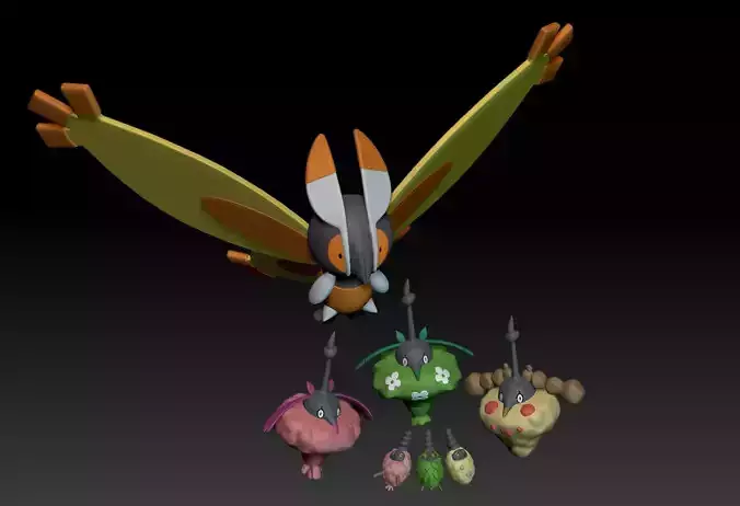 Pokemon Burmy Wormadam Mothim