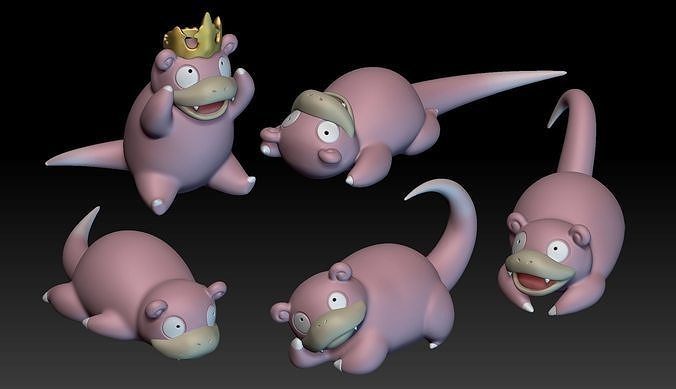 Pokemon Slowpoke Pack 3D print model