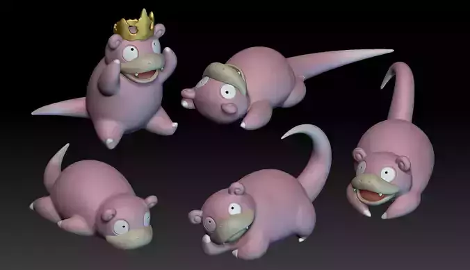 Pokemon Slowpoke Pack 3D print model