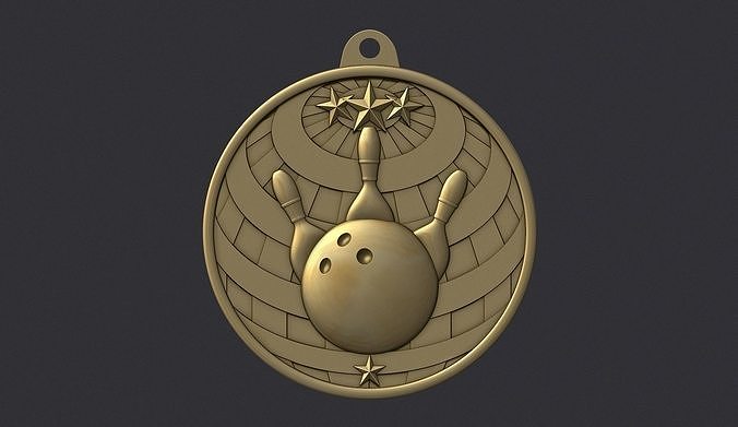 Bowling Award Medal 3D print model