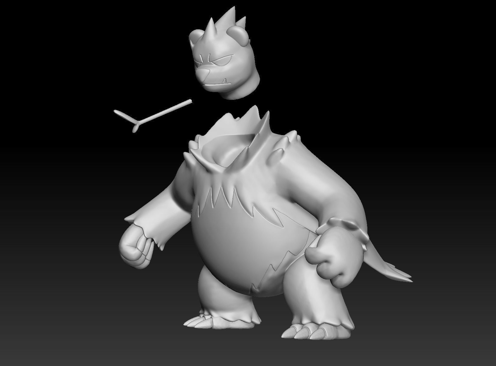 Pokemon Pancham Pangoro 3D print model_3