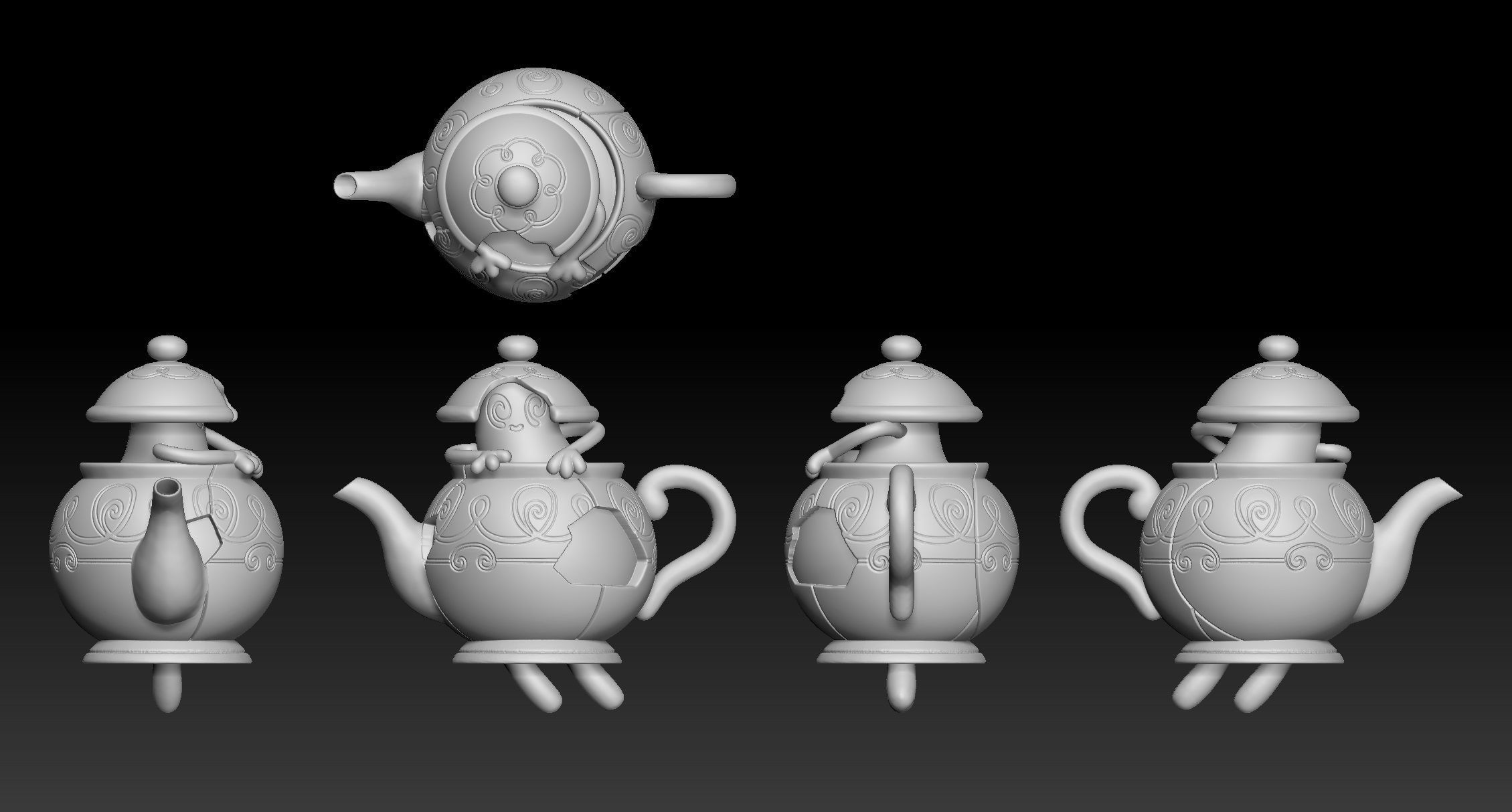 Pokemon Sinistea Polteageist 3D print model_2