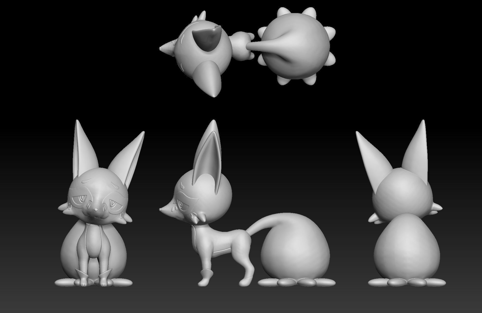 Pokemon Nickit Thievul 3D print model_1