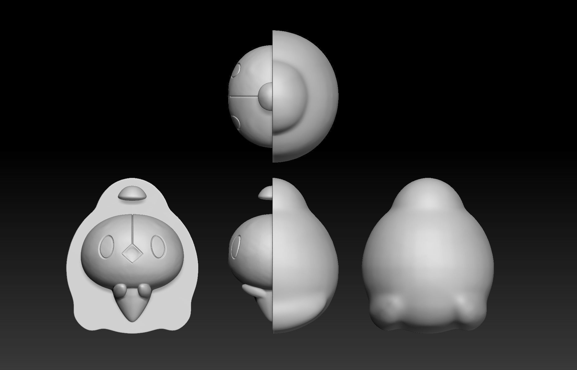 Pokemon Solosis Duosion Reuniclus 3D print model_3