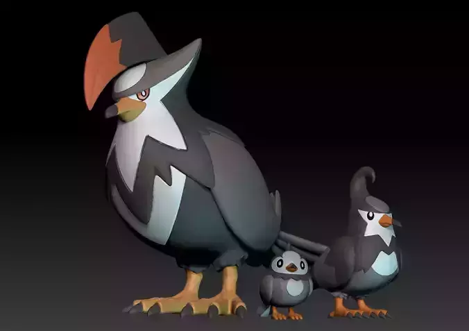 Pokemon Starly Staravia Staraptor