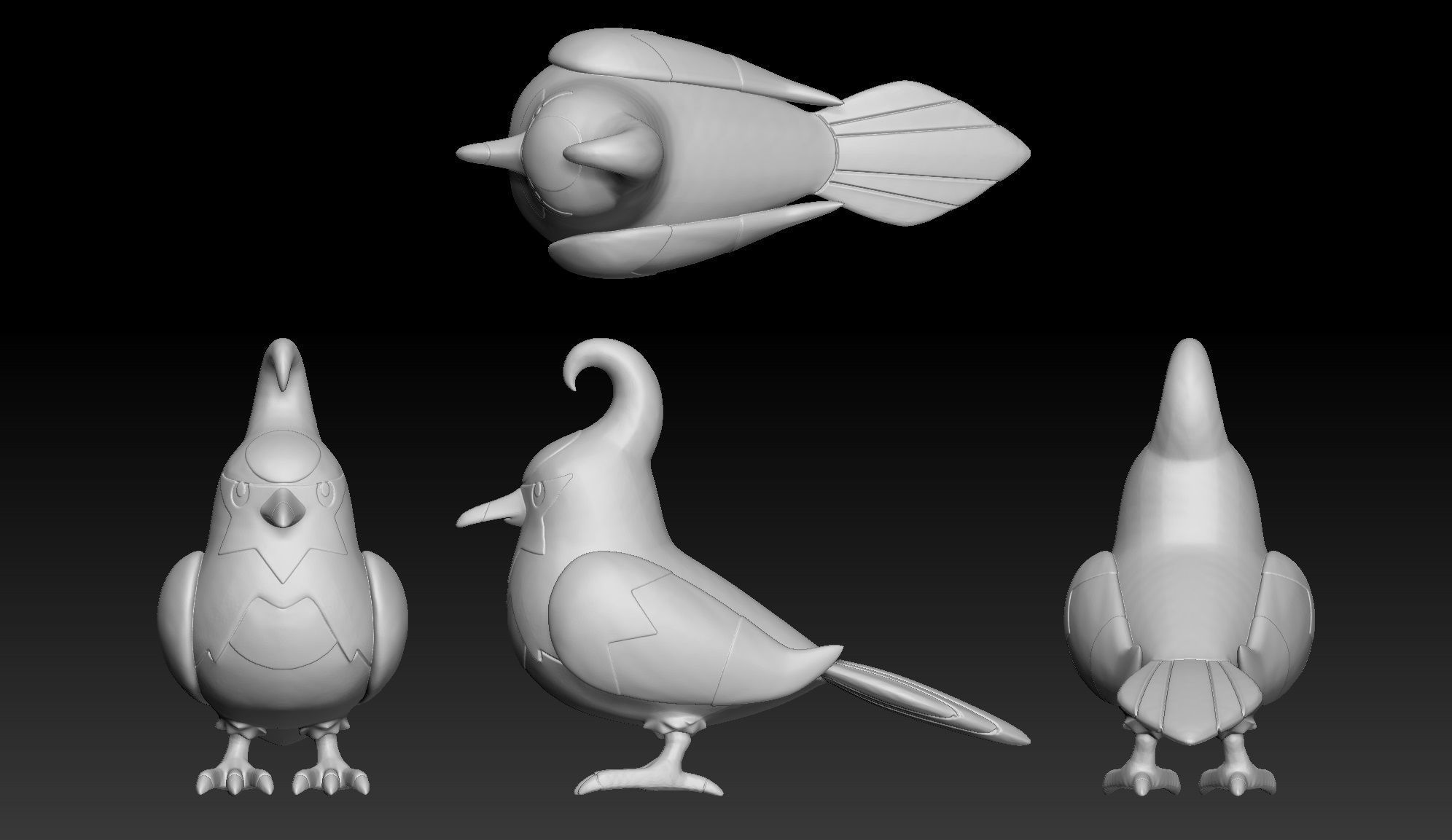 Pokemon Starly Staravia Staraptor 3D print model_2