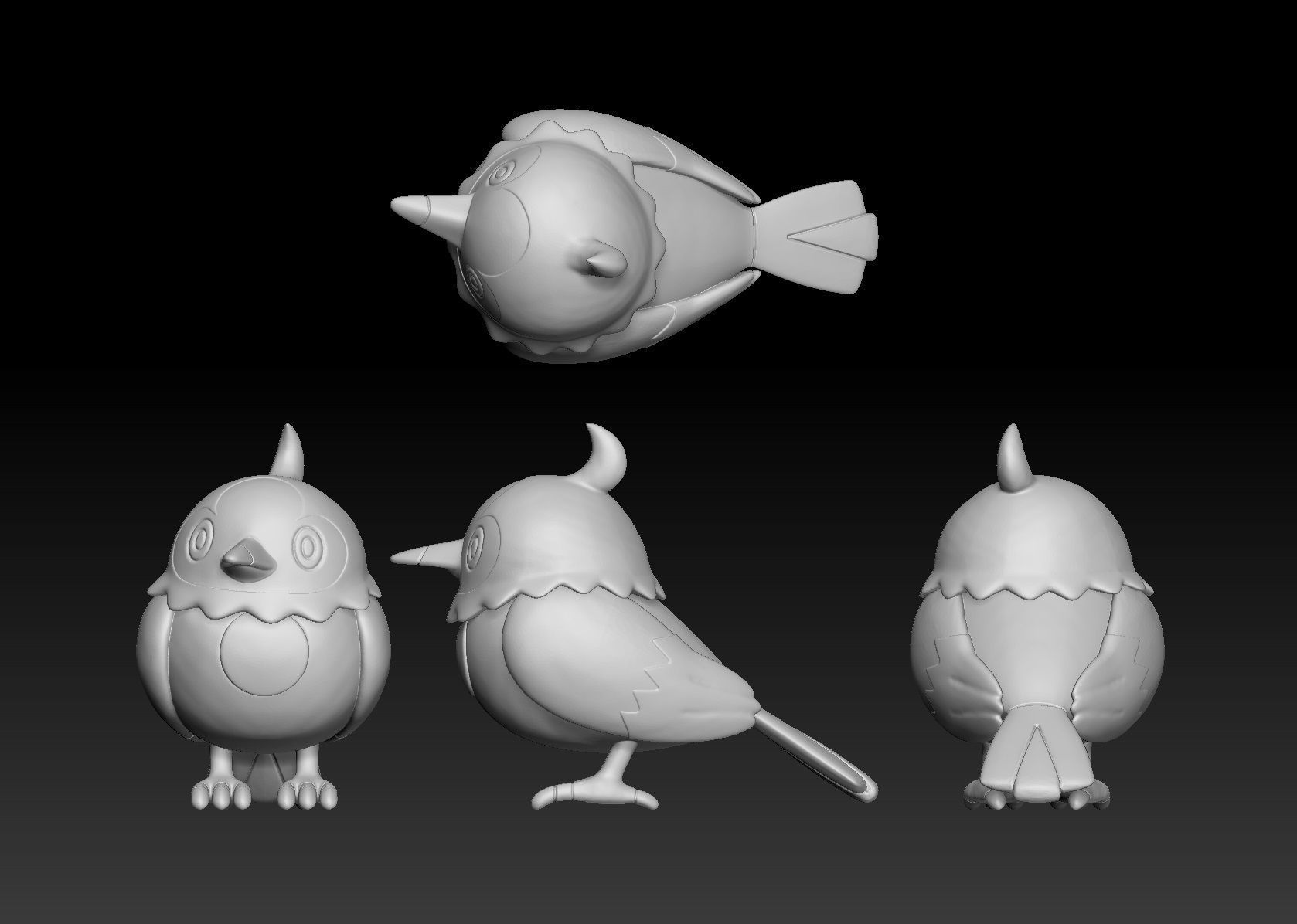 Pokemon Starly Staravia Staraptor 3D print model_1