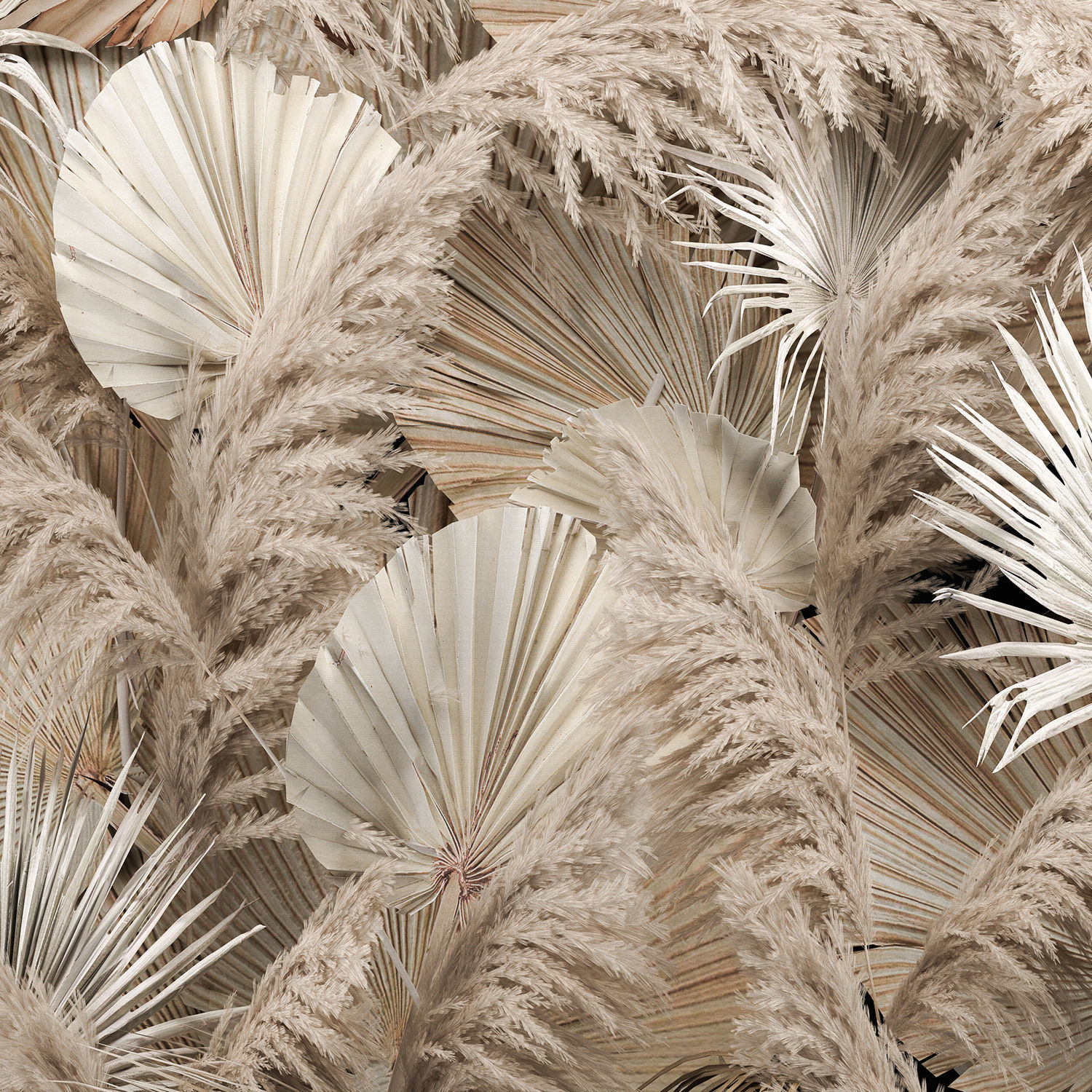 Wedding Decor Arch Wall Dried Flowers Pampas Grass 3D model_5