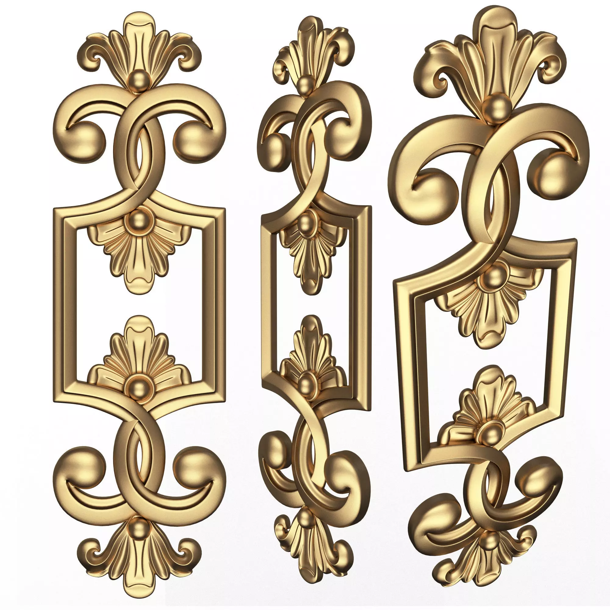 Carved Decor Furniture 04 Low-poly 3D model